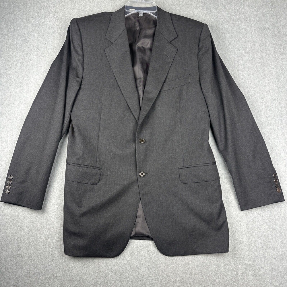 Canali Blazer Mens 40R Charcoal‎ Gray Sports Coat Suit Jacket 100% Wool Italy